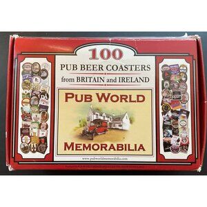 New Vintage 100 British Pub Coasters Pub World Collectables Beer Sealed Package